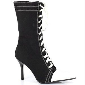ELLIE Lace Up Taylor Heeled Stiletto Boot SZ 5